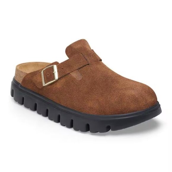 Birkenstock Boston Chunky Color: Dark Tea/ Black - Picture 2 of 5